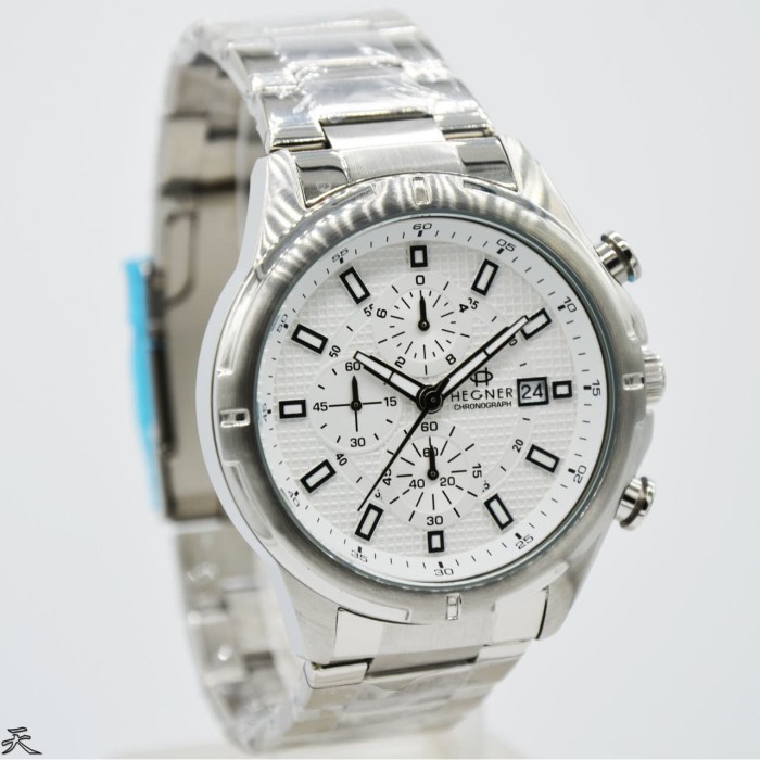 ✅Sale Hegner 425Ms / Hegner 425 - Jam Tangan Pria Original Chrono - Silver Bisa Gojek