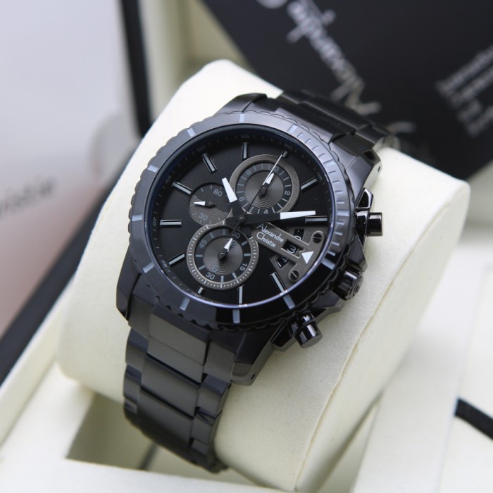 ✅Sale Jam Pria Tangan Alexandre Christie Ac 6532 / Ac6532 Full Black Limited