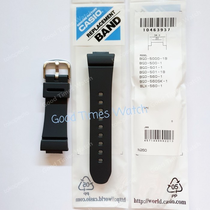 STRAP BABY-G BGD-500-1 BGD 501 BGD 560 / BGD 500 Casio Original