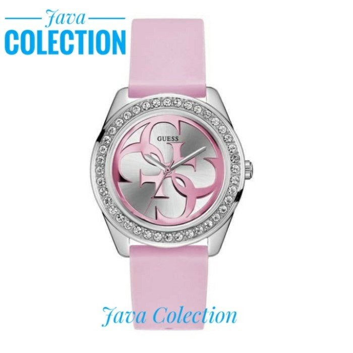 ✅New Ori Jam Tangan Wanita Guess W1240L1 Pink Original Bisa Gojek