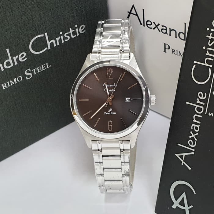 ✅Baru Jam Tangan Wanita Alexandre Christie Ac1009 / Ac 1009 Silver Black Ori Diskon