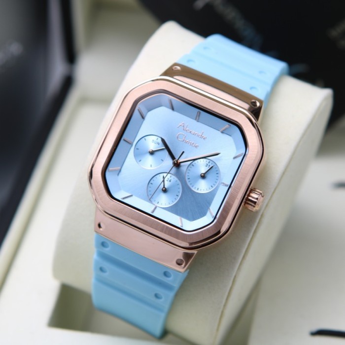 ✅New Alexandre Christie Ac 2811 Jam Tangan Rubber Strap Wanita Original Terbatas