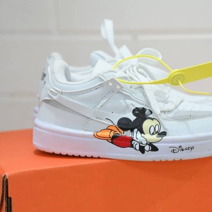 Sepatu Anak Nike Air Force 1 Low Tali Mickey Mouse Size 26-35