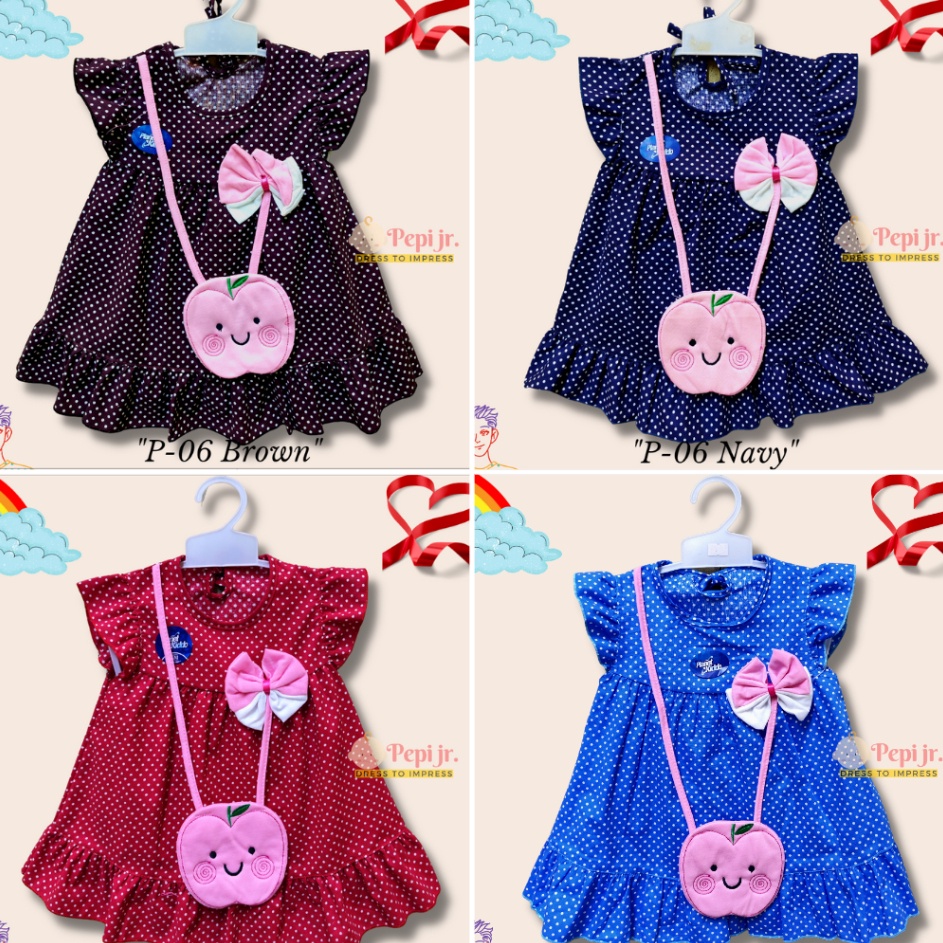 @GG7 (Po-06) Dress bayi perempuan 0-6 bulan  / baju bayi anak perempuan lucu Planet Kidz [PROMOBX5N]