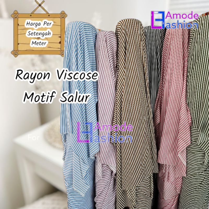 Kain Rayon Viscose Motif Salur