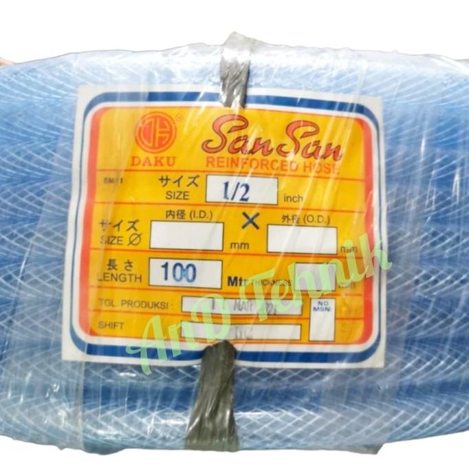 Selang Air Benang Tebal 1/2" / Selang Serat Benang San San 1/2 Inch