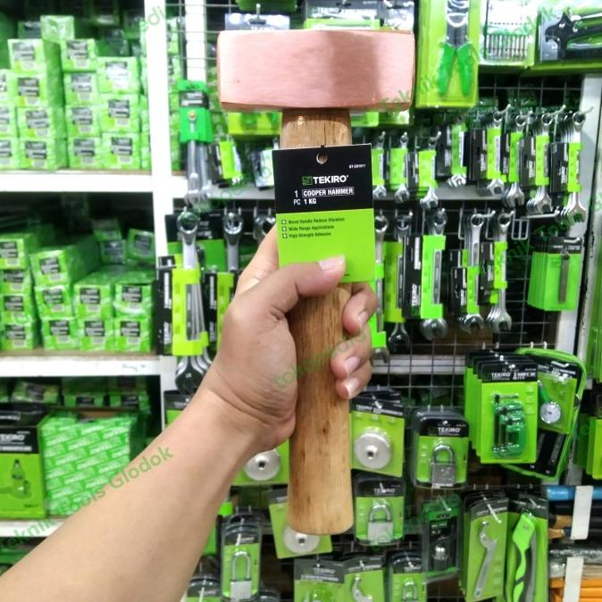 TEKIRO PALU TEMBAGA 1 KG GAGANG KAYU / COOPER HAMMER 1 KG TEKIRO