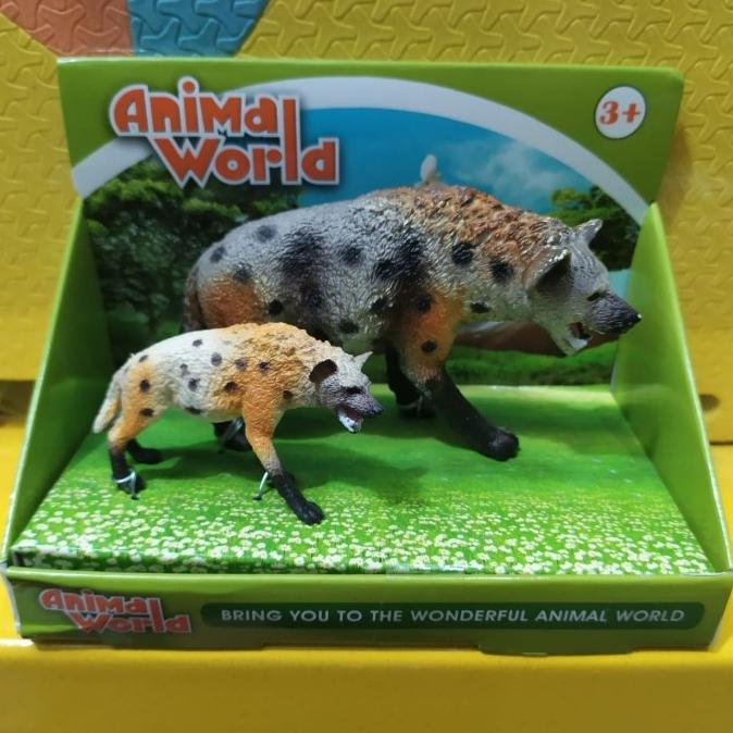 Mainan Binatang Miniatur Hyena Maket Diorama Kebun Binatang Terbaik