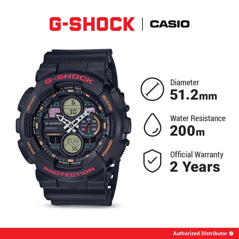 [READY INSTANT] G-Shock Jam Tangan Pria GA-140-1A4DR Original Analog Digital Black