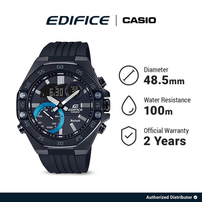 Casio Jam Tangan Original Pria Edifice ECB-10PB-1ADF Analog Digital