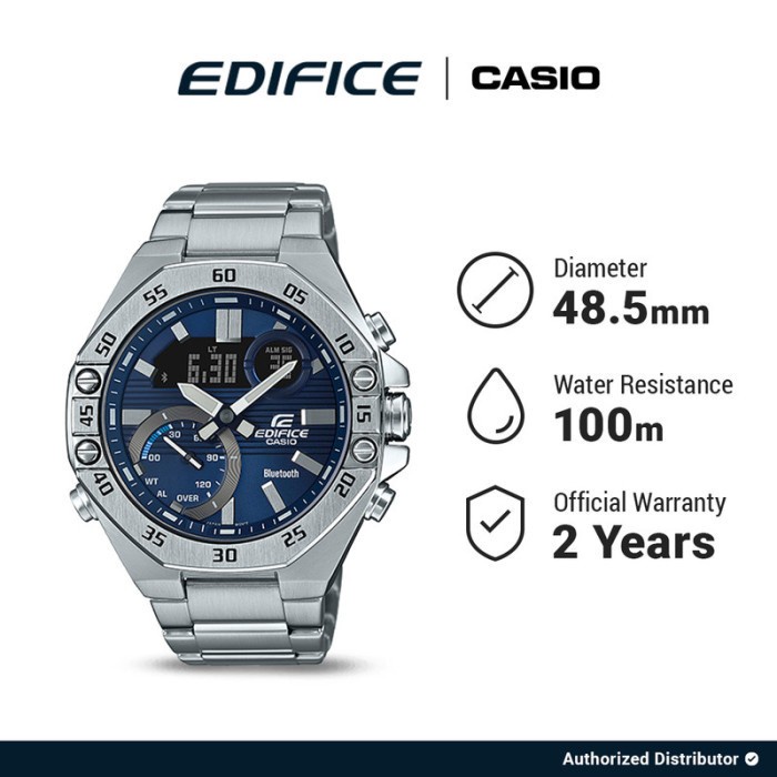 [READY INSTANT] Casio Edifice Jam Tangan Pria Edifice Analog Digital Original ECB-10D-2ADF