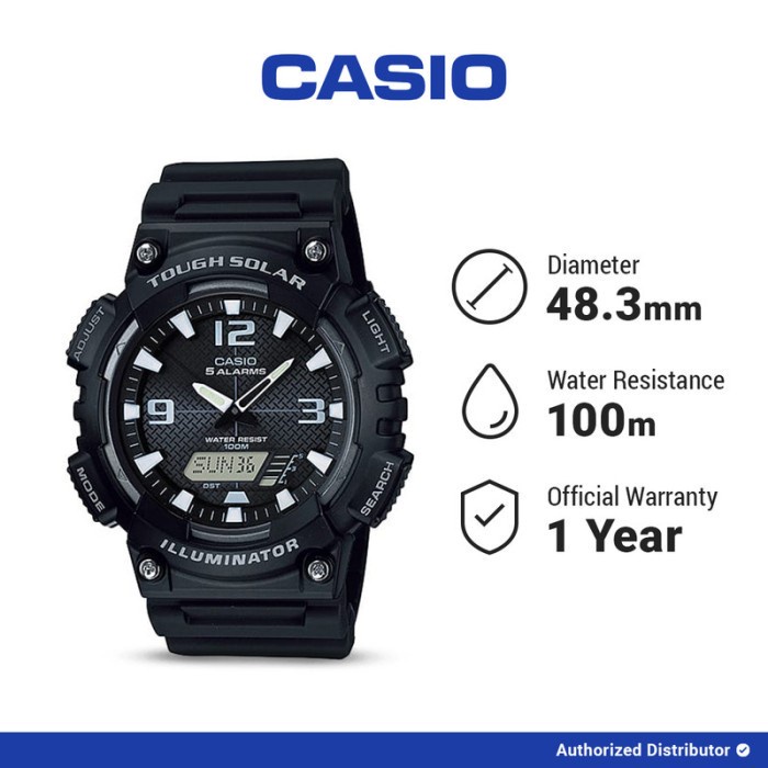 [READY INSTANT] Casio Jam Tangan Pria Solar AQ-S810W-1AVDF Original Analog Digital