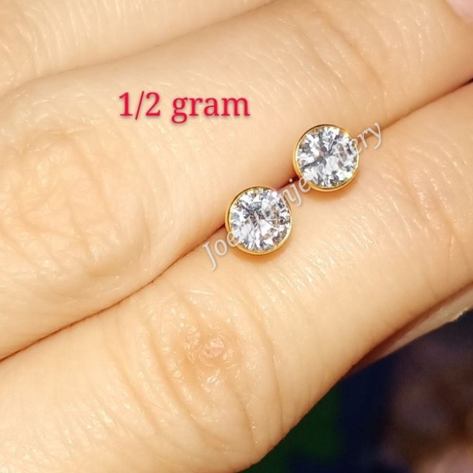 [E15➛) Giwang tindik emas muda