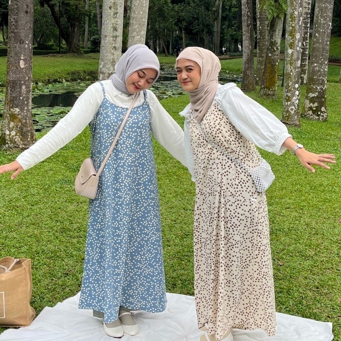 (O60㊛] MOLA OVERAL DRESS MOTIF / OVERALL DRESS MOTIF FLORAL OVERSIZE KOREAN STYLE / YUBI SLOOPY DRES