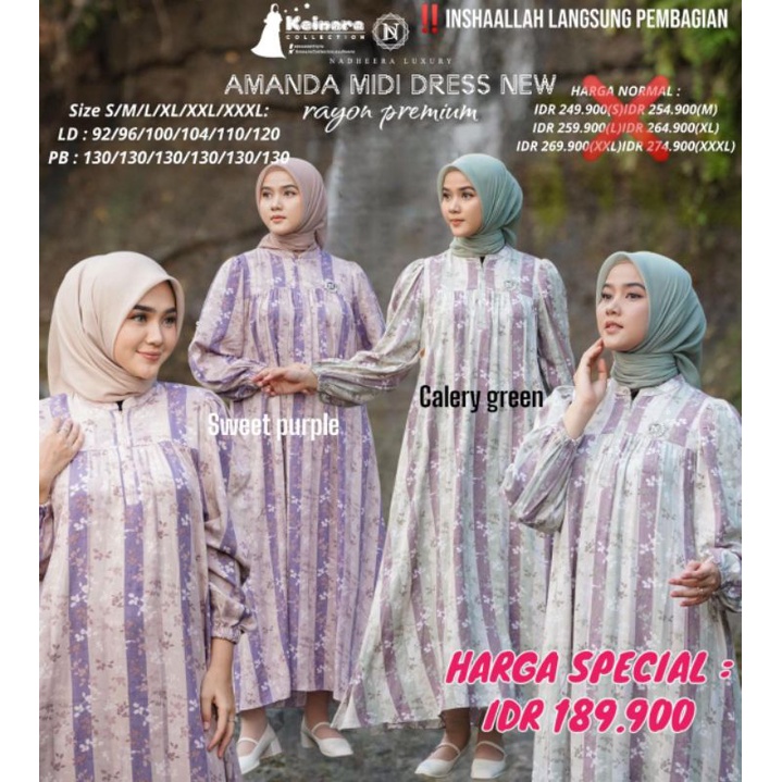 AMANDA MIDI DRESS NADHEERA LUXURY