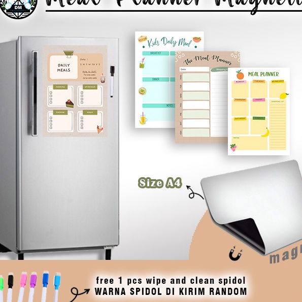 

[B28-♪) Meal Planner Magnetic Papan Jadwal Magnet Sticky Notes Memo Tempel Magnet Murah Jadwal Harian Bisa Dihapus#M➸..