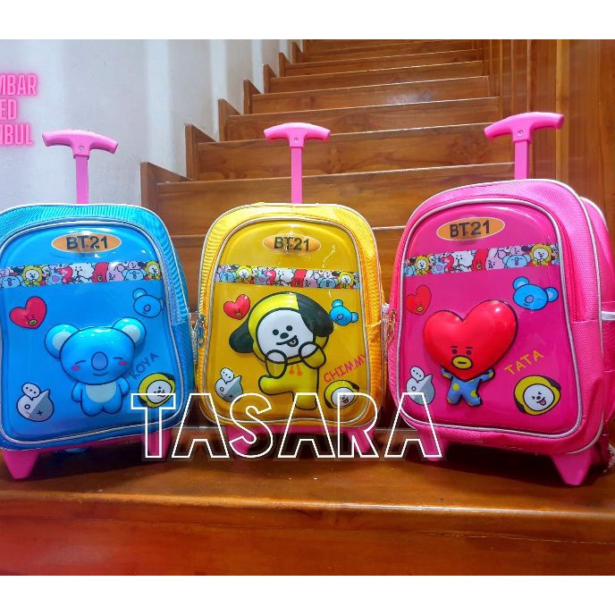 (J-49M☎] Tas Troli Anak Ransel BTS Gratis Bonus - Ransel Anak Perempuan - Ransel Troli Anak TK - Tro