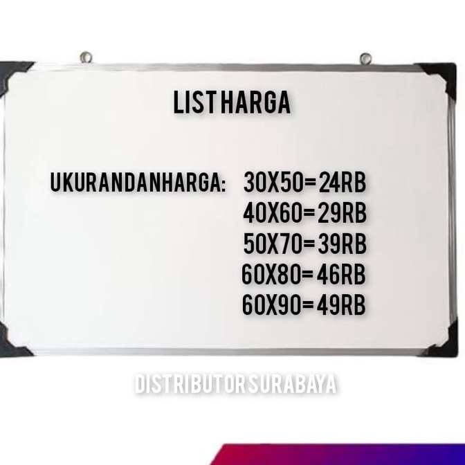 

[O32-✮> Papan Tulis Spidol dan Kapur Whiteboard / Blackboard Ukuran 30X50✓.!!