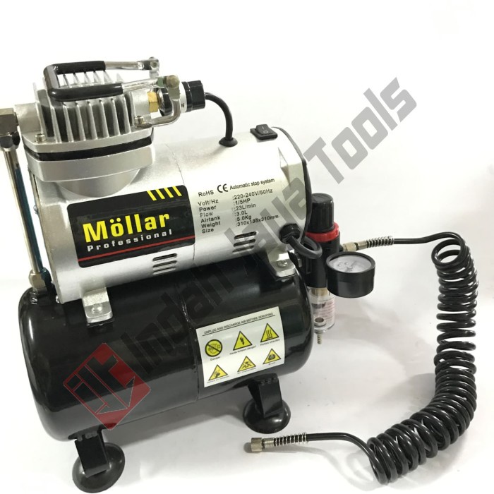 Promo Mollar Mini Kompresor Oilless Air Brush Tc-20T - Compressor Oiless