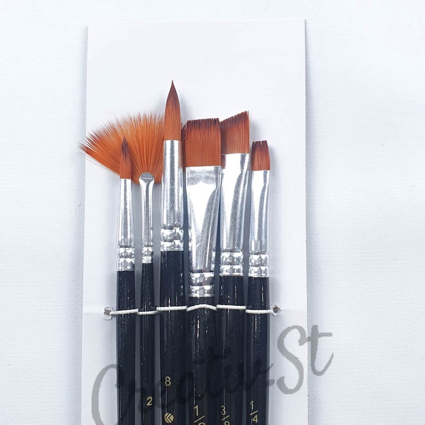 

[U87-☎] Kuas Lukis Set V-tec A0107 6 Kuas㊚.