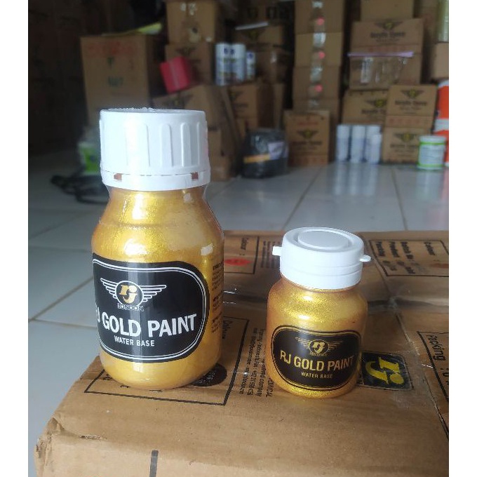 

(G16-㊛> Gold Paint Cat Warna Emas , water base silver Water base»!