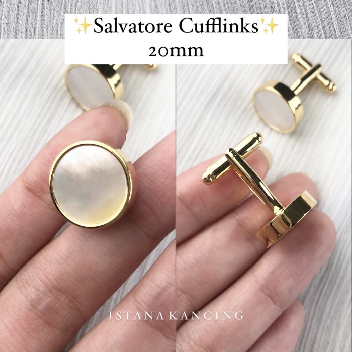 CUFFLINK MUTIARA MOP STAINLESS STEEL THOBE KABAK