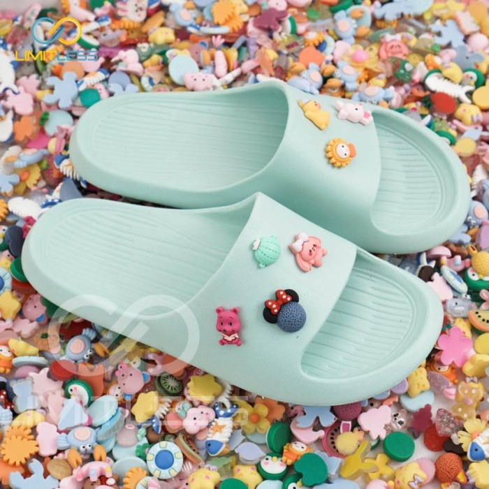 Original Limitless - Sandal Cewek Slop Jelly Stiker 3D - Size 36-40
