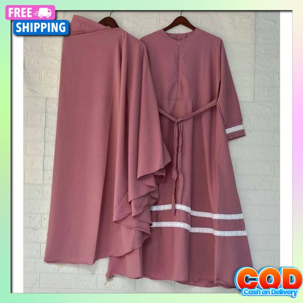 Gamus Omeset Gsmis Wnta Casual Gamos Setlan Hamis Baju Dan Ganis Syari Elegan Gamia Plus Jilbab Satu