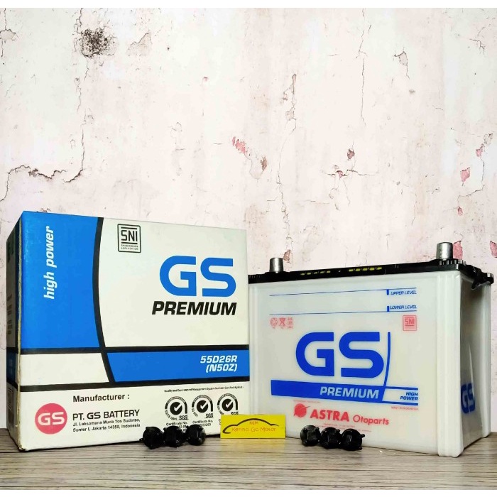 AKI GS ASTRA PREMIUM N50Z ACCU GS PREMIUM BASAH NEW DYNA HINO DUTRO BEST DEAL