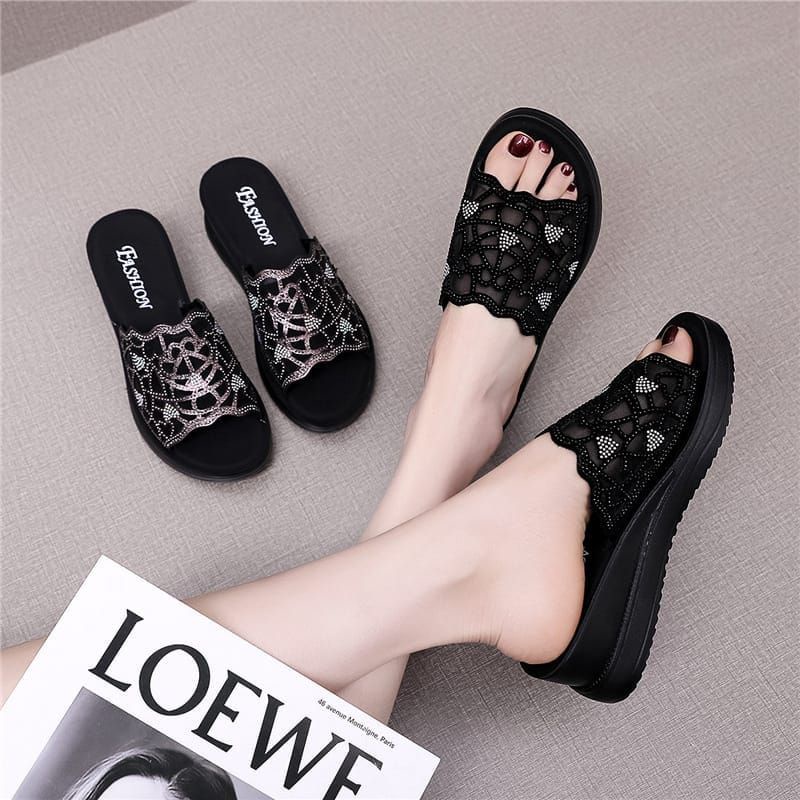 Wedges Sofiya wanita/Wedges sofiya pesta/Sandal pesta wanita/Wedges sofiya/Wedges Wanita sofiya slop
