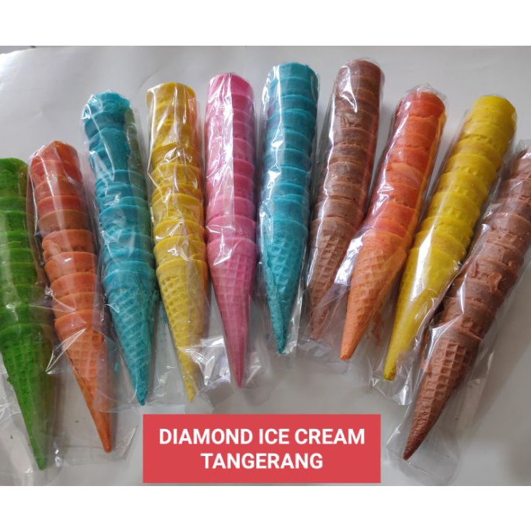 

TVLP0112 5 pack (50 pcs)Cone ICE Cream warna-warni