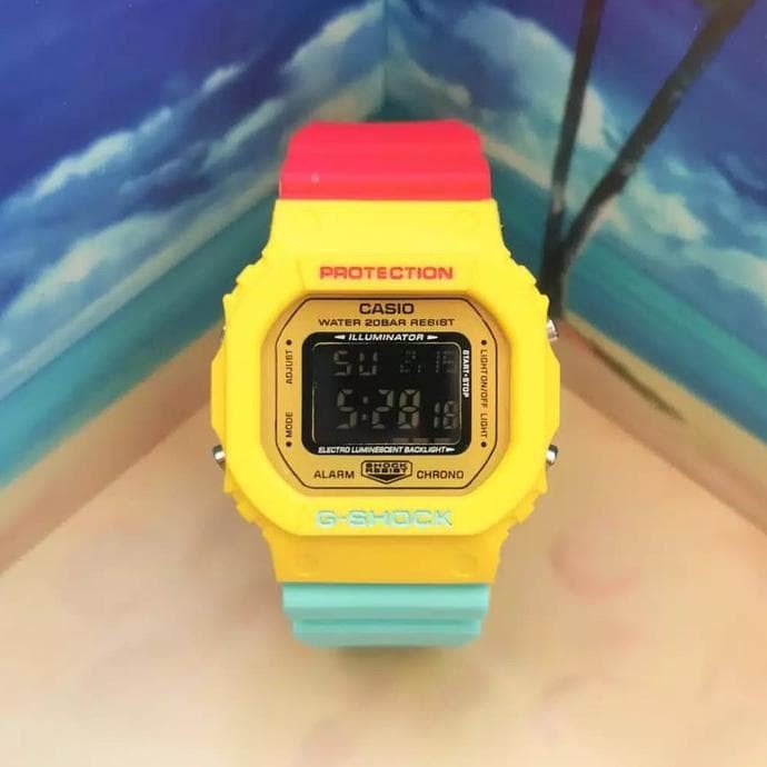 Sale Jam Tangan Anak Laki Sporty Casio G-Shock 2 Warna / Tali Warna Rasta - /JAM TANGAN ANAK/JAM