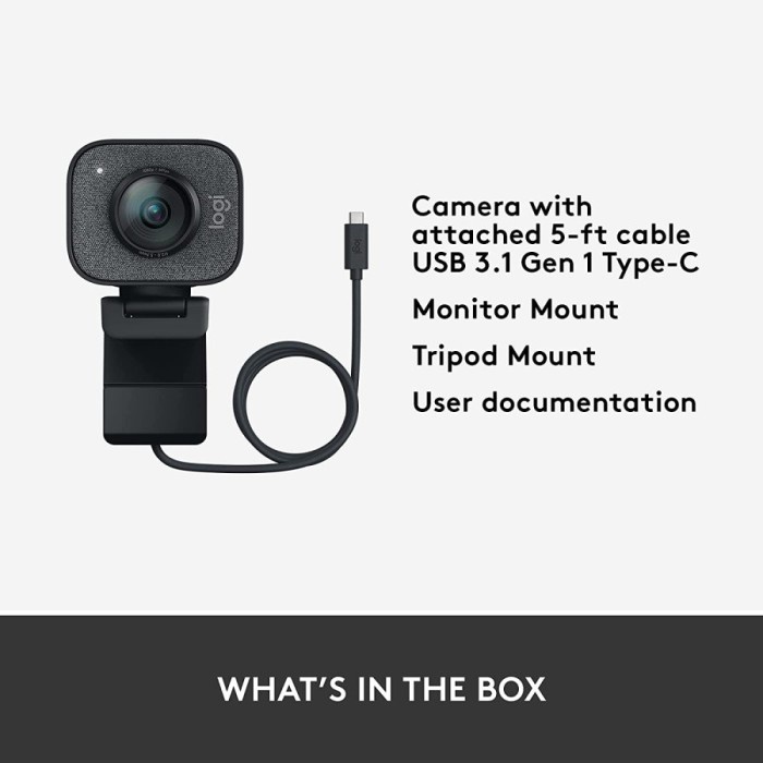 Logitech Streamcam Stream Cam Full Hd Usb-C Webcam