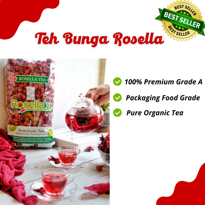 

Hisbicus flower organic 1kg // TEH ROSELLA MERAH PREMIUM