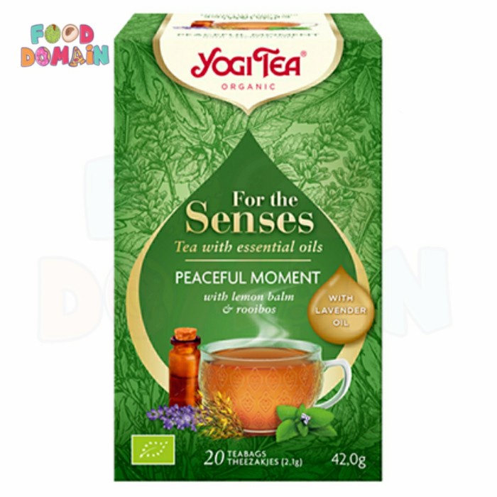 

Yogi Tea Organic Herbal Tea Peaceful Moment Lemon Rooibos Lavender 20T