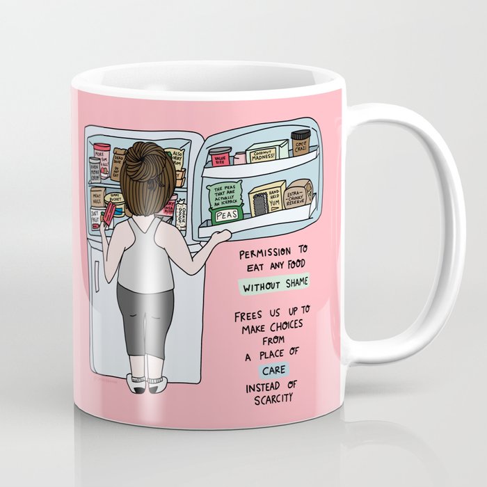 Ilustrasi Makan Intuitif (Desain 2 dari 3) Mug Kopi