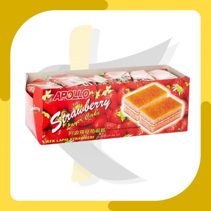 

Import Malaysia | APOLLO Strawberry Layer Cake 432gr (18gr x 24) Best Seller