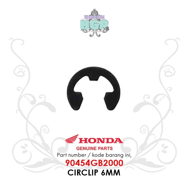 Klip Kampas Ganda Vario 110 Karbu (Circlip 6Mm) Ori AHM Pengunci Kopling - 90454GB2000
