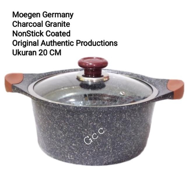 Panci Sup Anti Lengket Marbel Granit/Keramik Germany Wok Pan 20Cm