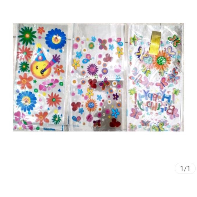 

:::::::] Plastik Ultah Ukuran 25x50cm Per 10pcs/Plastik Snack /Plastik Ulang Ta