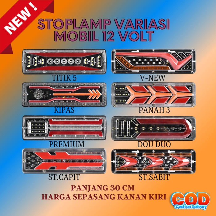 Lampu Stoplamp Led Aksesoris Mobil 12 Volt Pickup Grandmax Carry L300 Kode It071