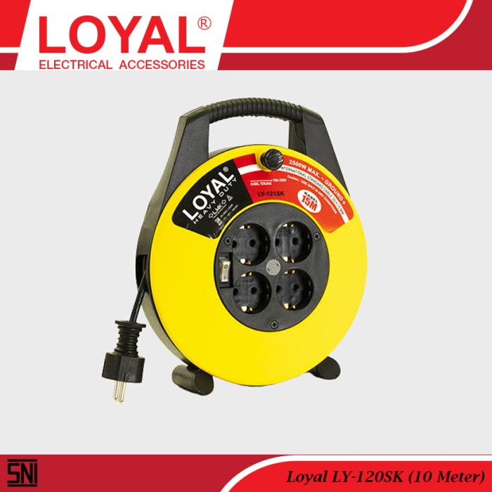 Loyal Ly-120Sk Kabel Roll 10 Meter Berkualitas