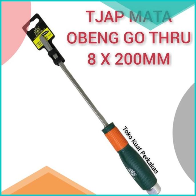 Obeng go thru 8 x 200mm (-) Tjap Mata obeng ketok 20JVLZ3 accessories