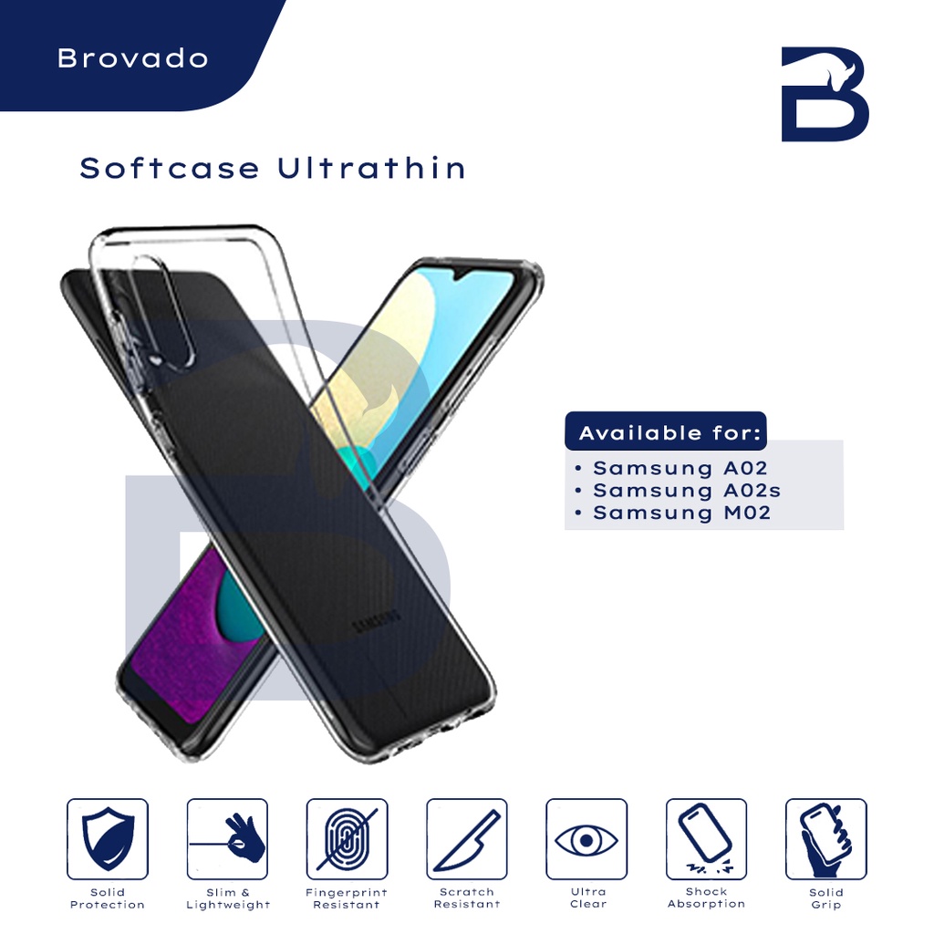 Casing Samsung A02 / A02s / M02 Softcase Ultrathin Silikon Jelly Bening