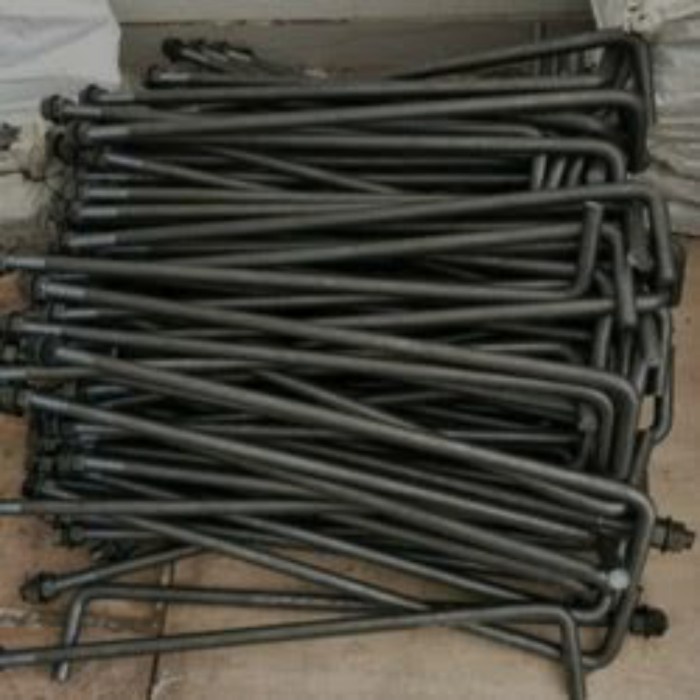 Angkur L besi beton Hitam ukuran M 22 x 60cm terbaik