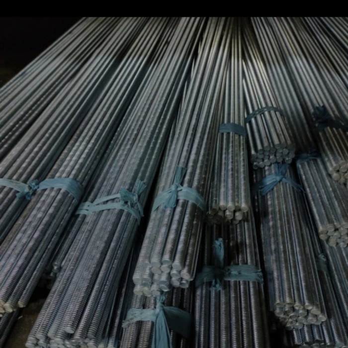as drat / long drat ukuran m6 x panjang 2meter bahan galvanis terbaik