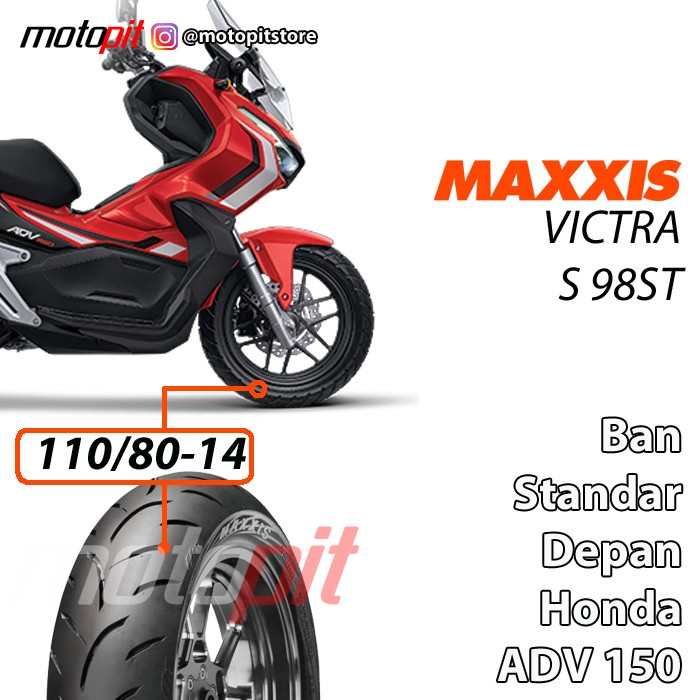 Maxxis VICTRA 110/80-14 Ban Depan Standar Honda ADV150 Tubeless ADV ready