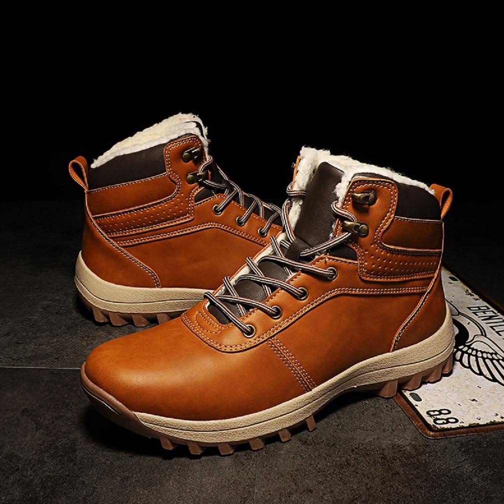 Import Touring Mendaki Non Slip Sepatu Pria Musim Dingin Winter Snow Boots Tinggi Hiking Gunung Bulu