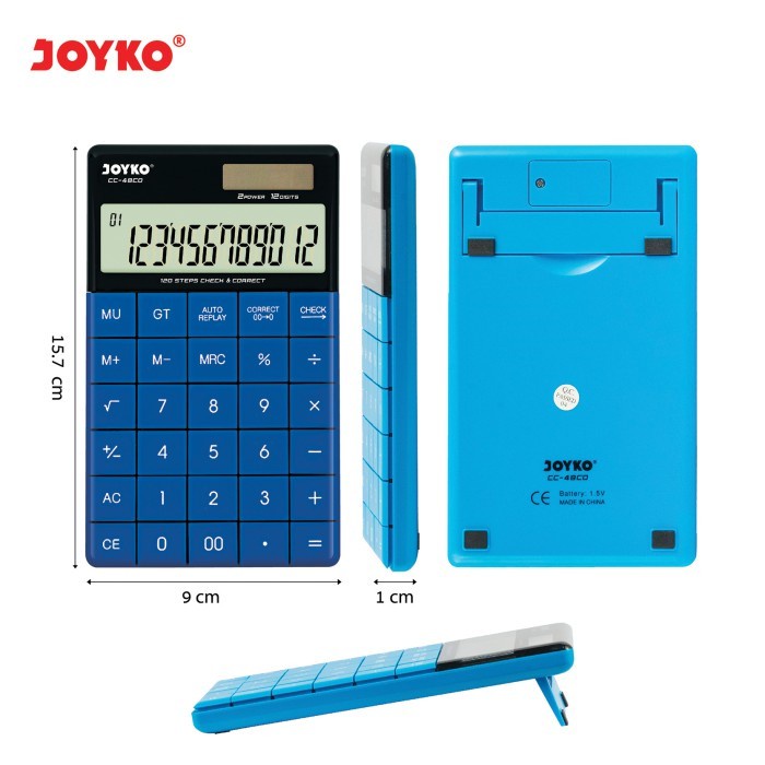 

Calculator / Kalkulator Joyko Cc-48Co Blue / 12 Digits / Che Correct