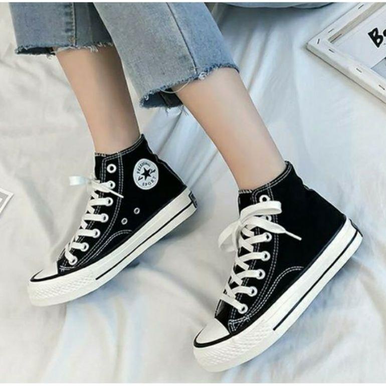 36-42 Sepatu sneaker wanita korea impor Boots Converse sepatu sekolah gaya olahraga kekinian lucu un